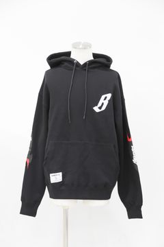 【BILLIONAIRE BOYS CLUB】  EMBROIDERED LOGO COTTON HOODIE / ブラック