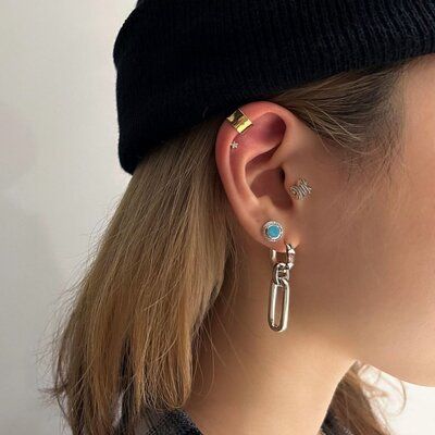 Round Stone Pierce / ブルー