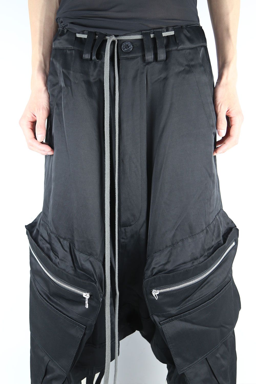 ミリタリーサルエルロングパンツ / MILITARY SAROUEL PANTS / ブラック
