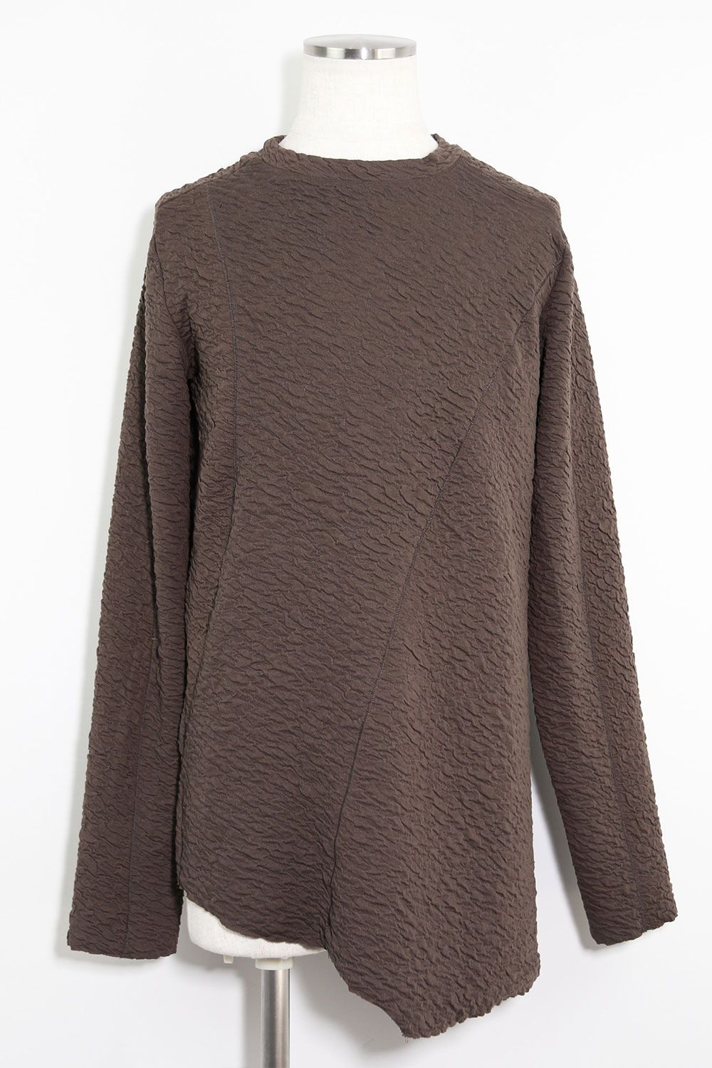 LONG SLEEVE T-SHIRT 223-301 / シボ加工ロングスリーブTee / ベージュ