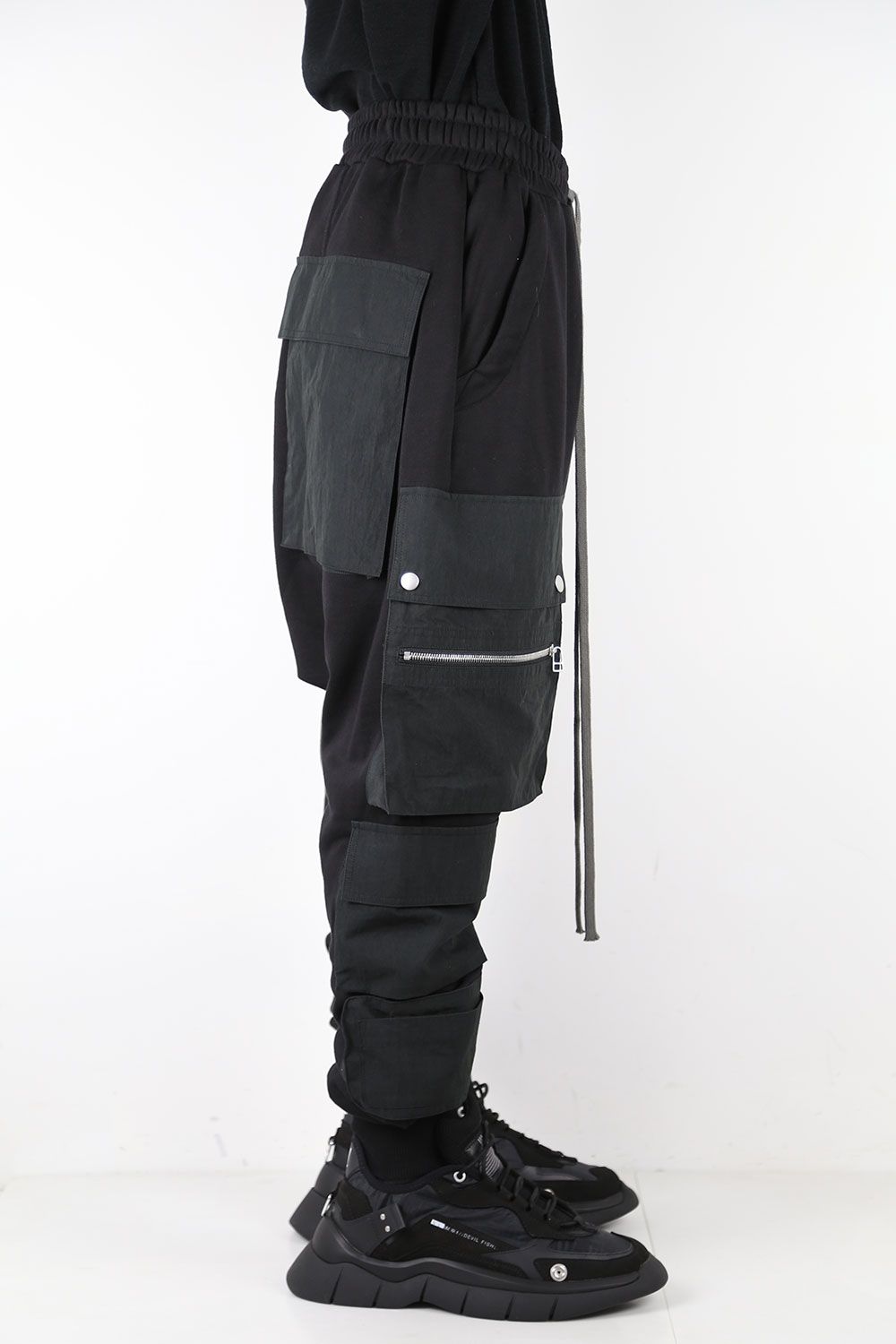 ミリタリーサルエルロングパンツ / MILITARY SAROUEL LONG PANTS / ブラック
