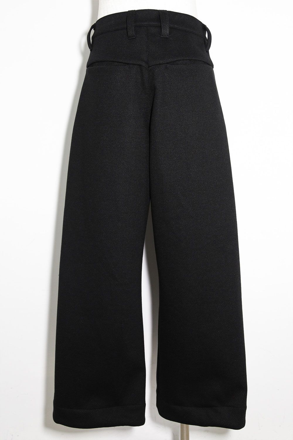 ニットタックワイドパンツ / Knitted Tuck Wide Pants / ブラック / ag-10032-2