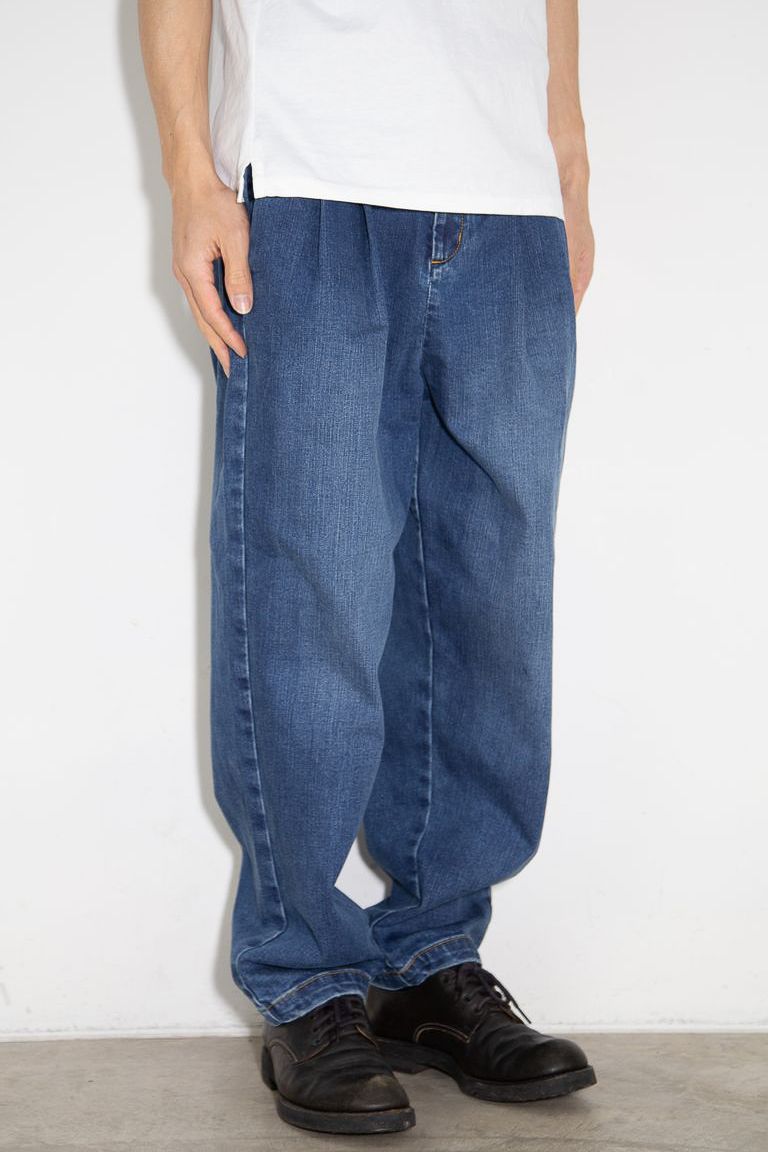 ATTACHMENT - [ラスト1点 サイズ1] SUPIMA CO STRETCH DENIM BELTED