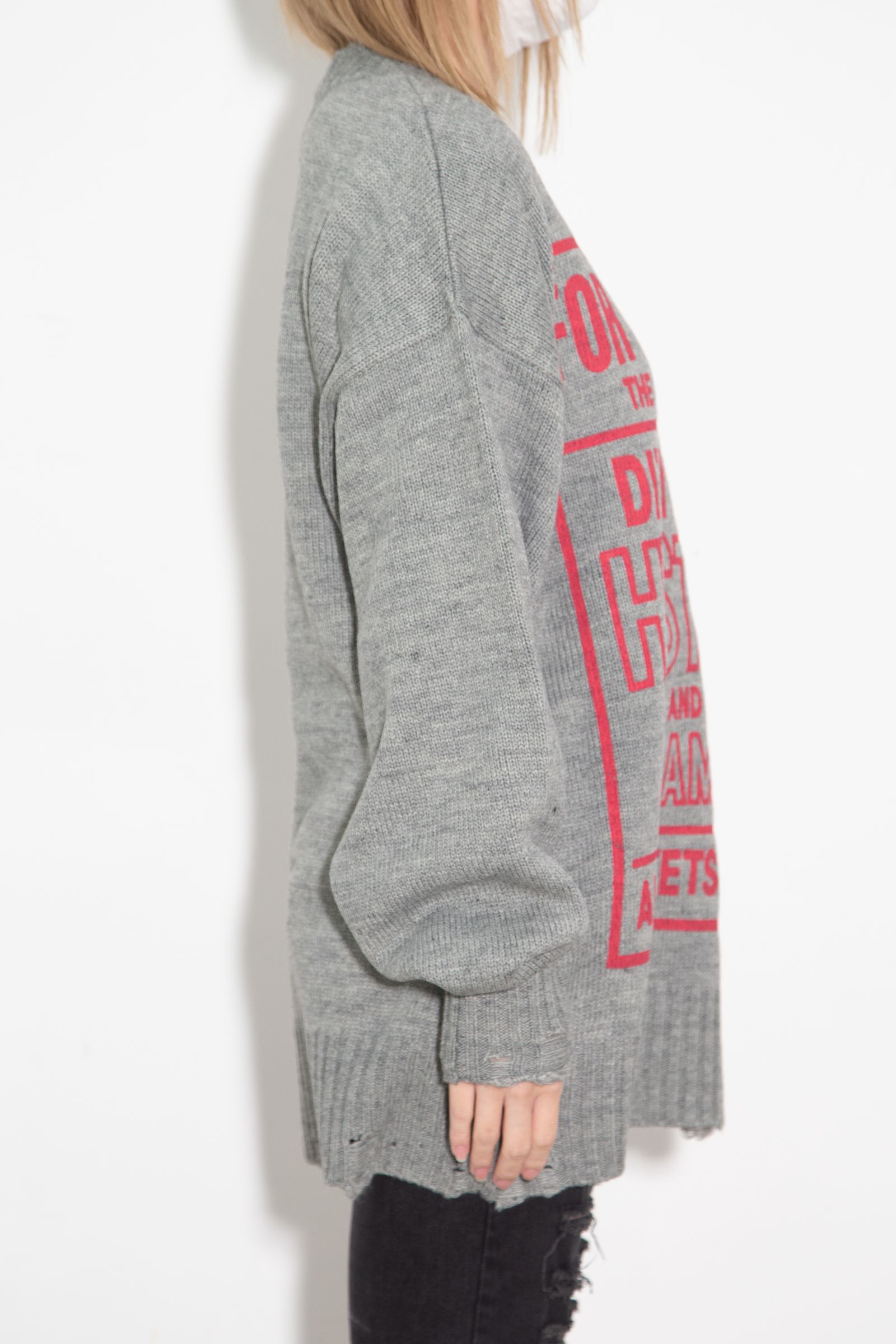 ［ラスト1点］DIZZY&MILKY クラッシュセーター / グレー