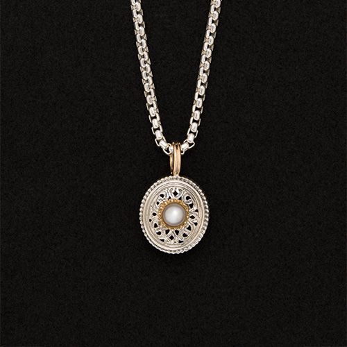 Garden Shadows Small Oval Pendant / GP006