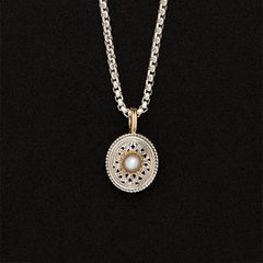 Garden Shadows Small Oval Pendant / GP006