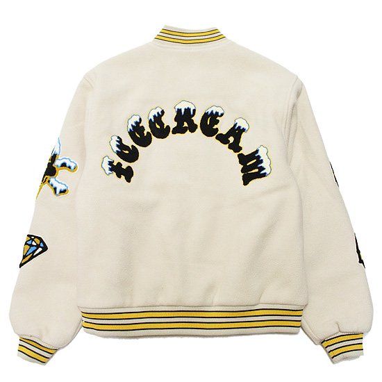 【ICECREAM】 FLAP JACK VARSITY JACKET / FOG