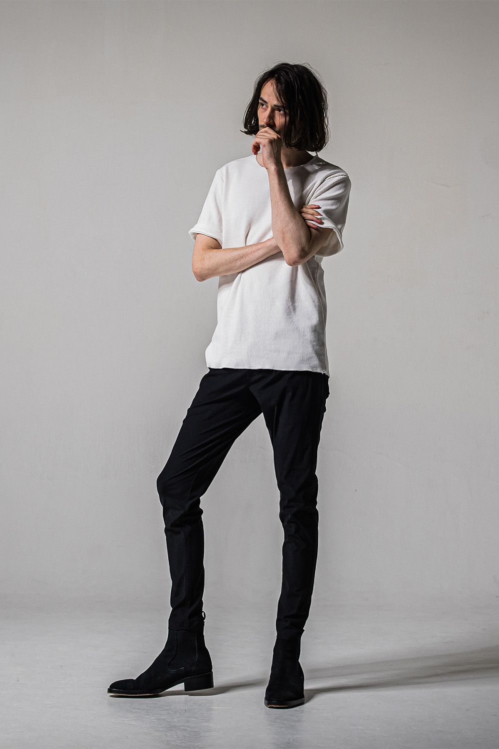 CHRIS EASY TUCK PANTS / ブラック
