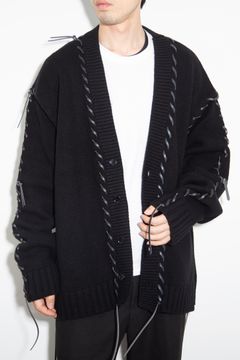 LOOPING KNIT CARDIGAN / ブラック