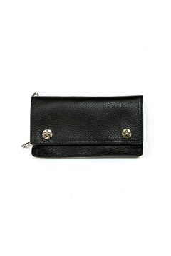 SILVER STAR CONCHO LEATHER LONG WALLET / ブラック