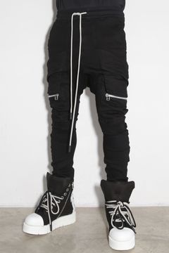 サルエルカーゴスキニーデニム / Denim Cargo Sarouel Skinny / ブラック / ag-6036-1