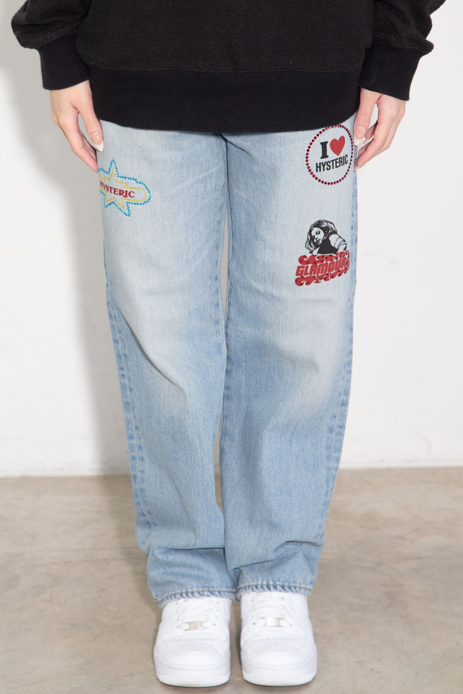 HYS LOGO ストレートデニムパンツ / ライトインディゴ