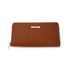 Vine Pattern Zip Long Wallet / ブラウン