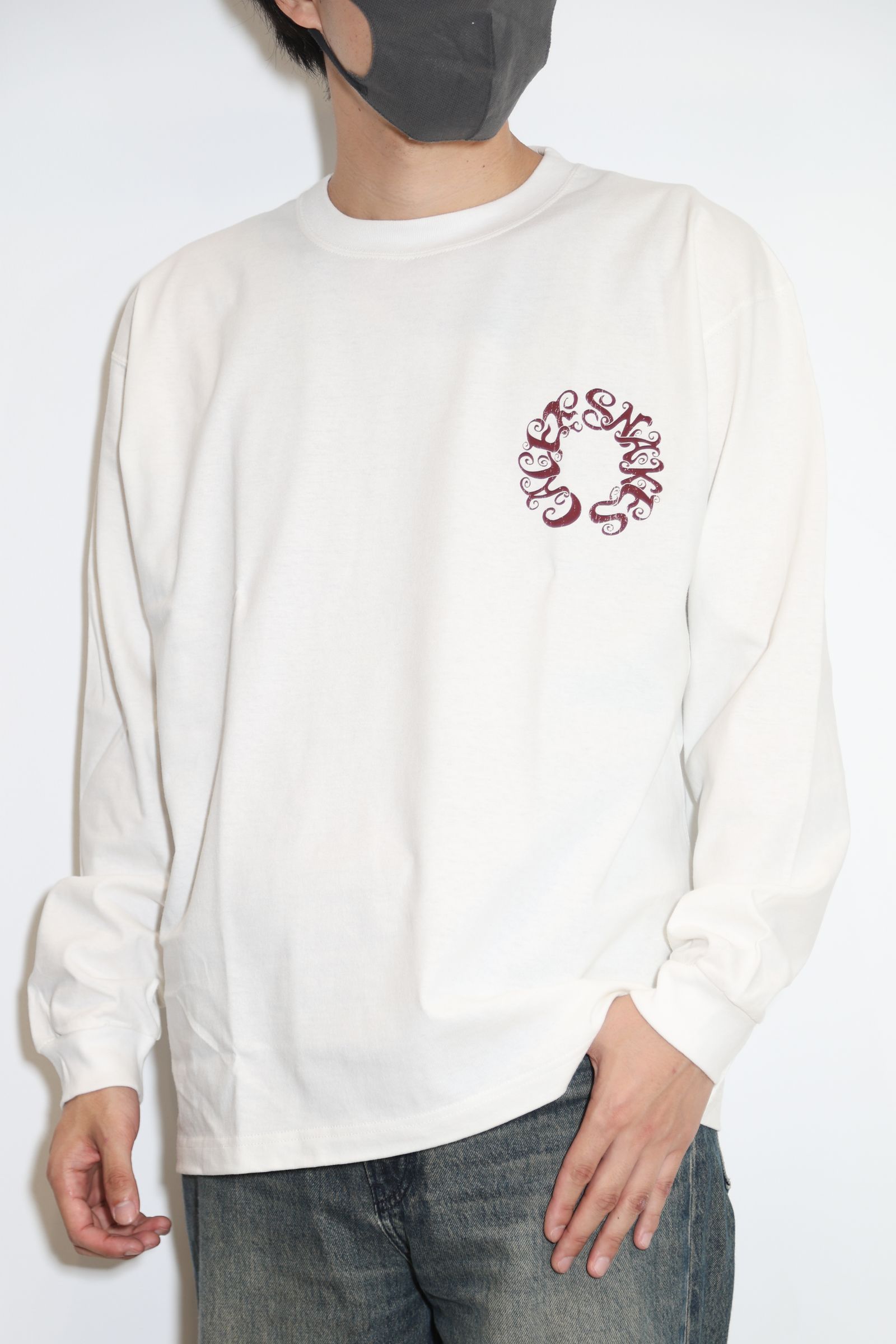 VINTAGE TYPE CALEE SNAKES L/ S TEE / ホワイト