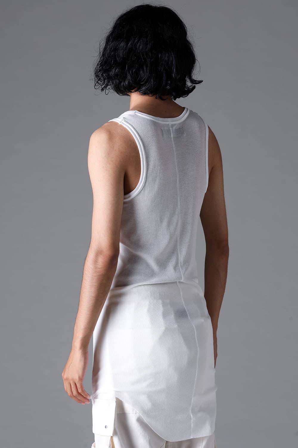 ラウンドリブタンクトップ / RIB TANK / ブラック / ag-1924-1