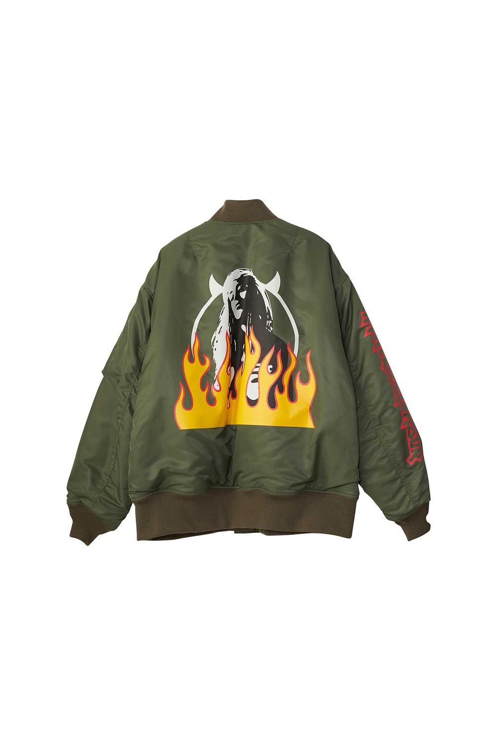 HYSTERIC GLAMOUR スタジャン グリーン/ベージュ 希少】HYSTERIC GLAMOUR ヒステリックグラマー スタジャン ヒスガール