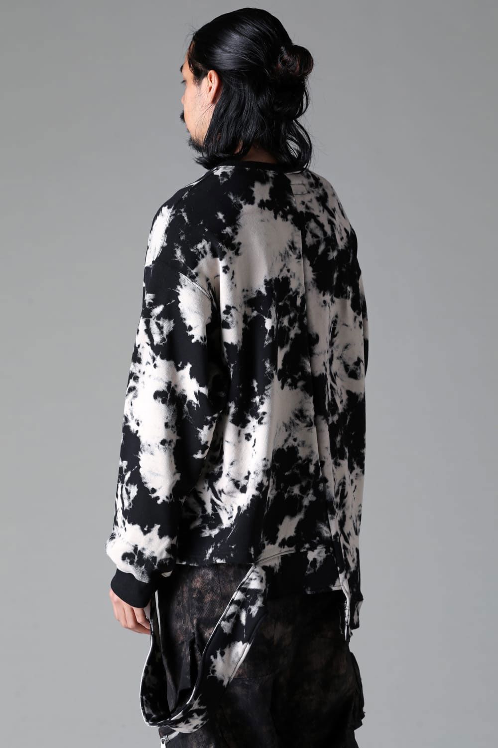 アシンメトリークルーネック / ASYMMETRY CREW NECK / ブラック×アイボリー / ag-12081-1