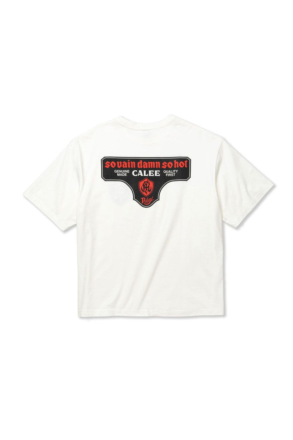 CALEE プリント Tシャツ ホワイト CALEE - BINDER NECK CALEE CLOTHING VINTAGE TEE (WHITE