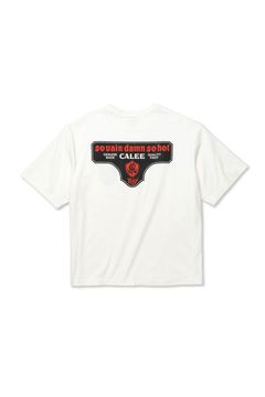 DROP SHOULDER S.V.D.S.H LOGO TEE ＜NATURALLY PAINT DESIGN＞ / ホワイト