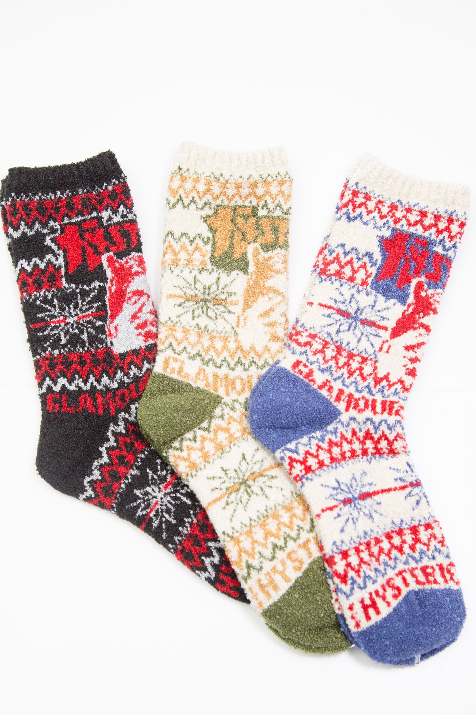 SEE NO EVIL ノルディック柄ソックス