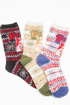 SEE NO EVIL ノルディック柄ソックス