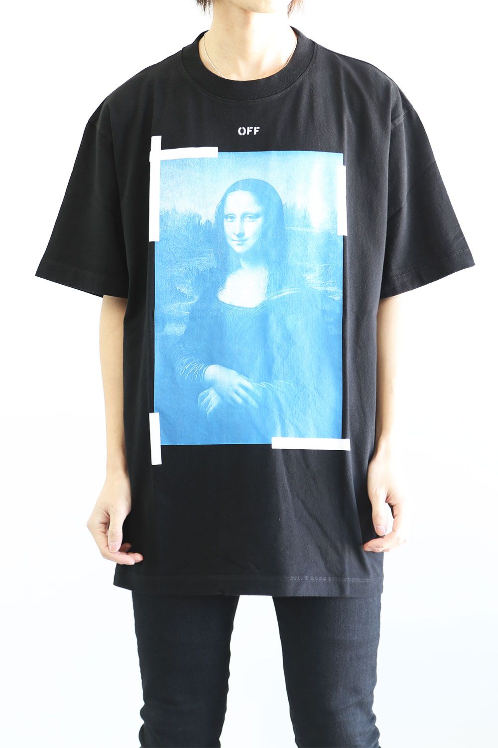 OFF-WHITE - BLUE MONALISA S/S OVER TEE / ブラック×ホワイト | Tempt