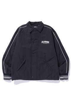 NYLON PIPING COACH JACKET / ブラック