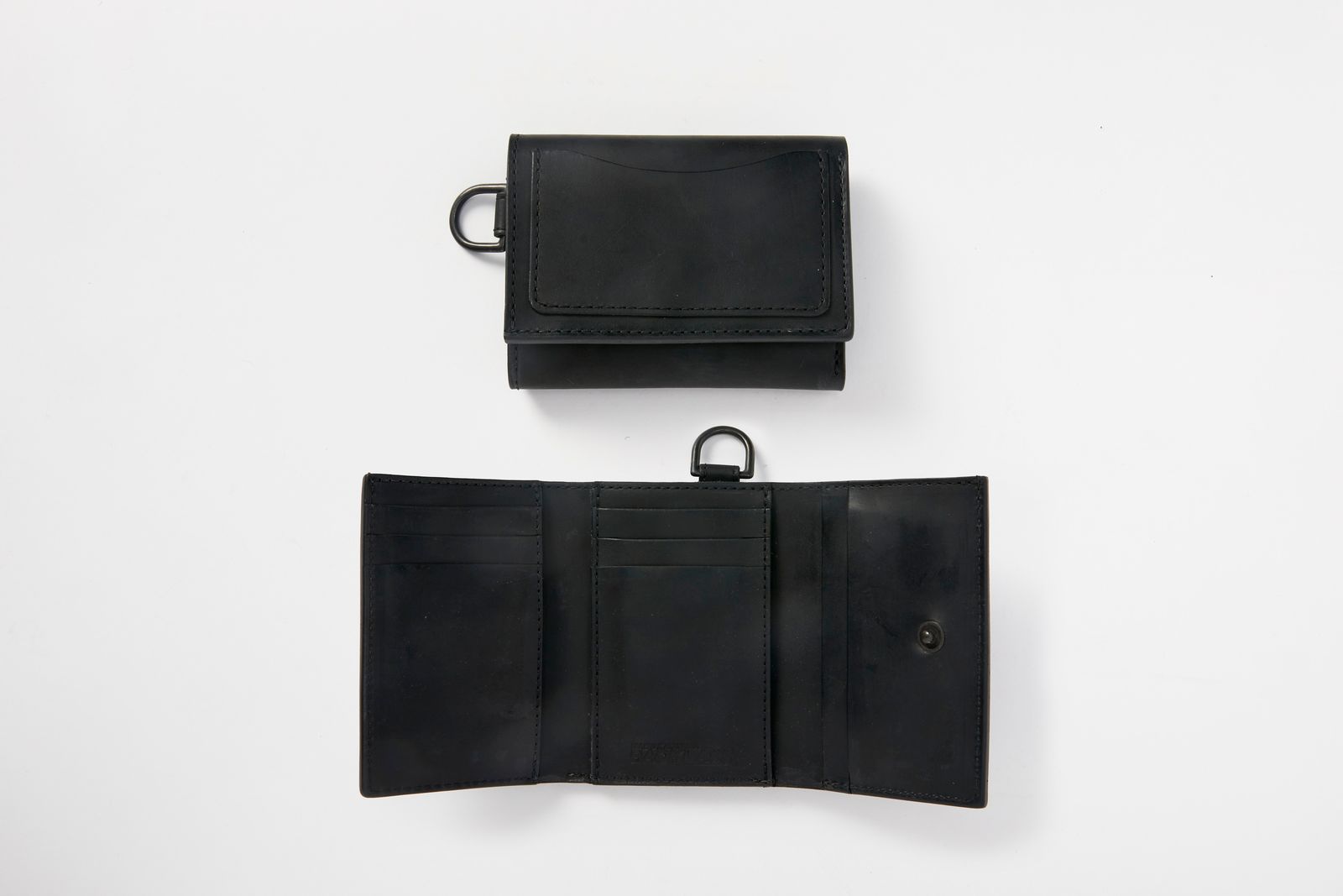 [9月〜10月入荷予定] GUIDIカーフ 三つ折り財布 / ブラック