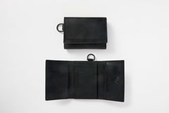 [9月〜10月入荷予定] GUIDIカーフ 三つ折り財布 / ブラック