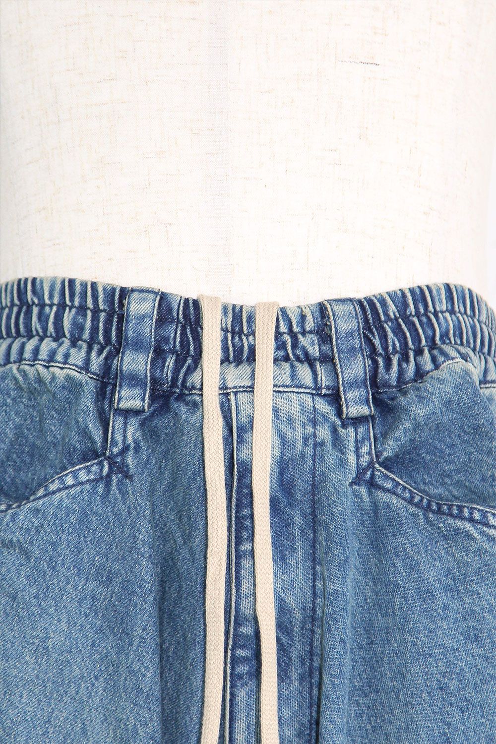 デニムカーゴタックバギーパンツ / Denim Cargo Tuck Baggy Pants / ブルー / ag-11018-3