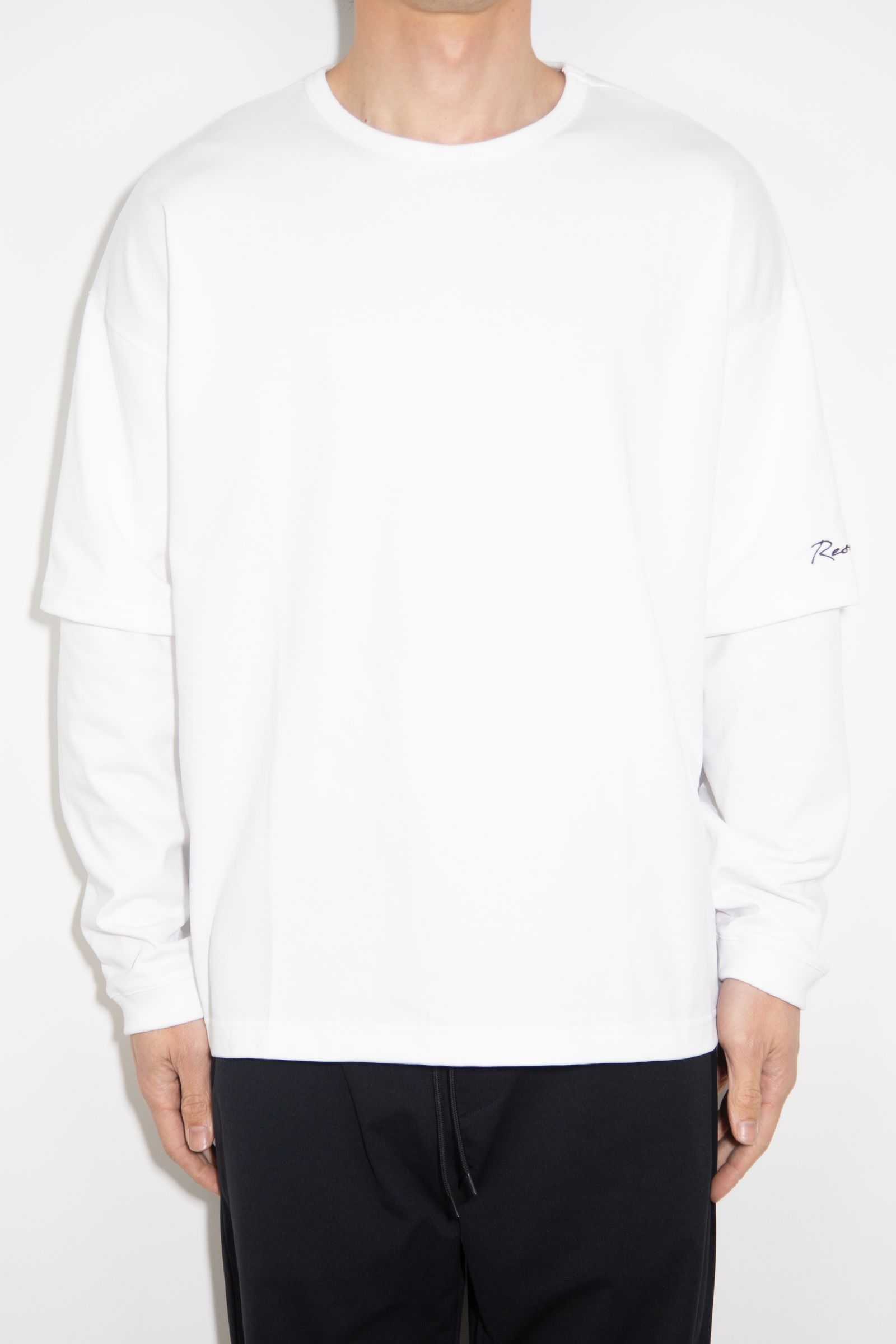 【人気継続商品】 fake layered longsleave / ホワイト