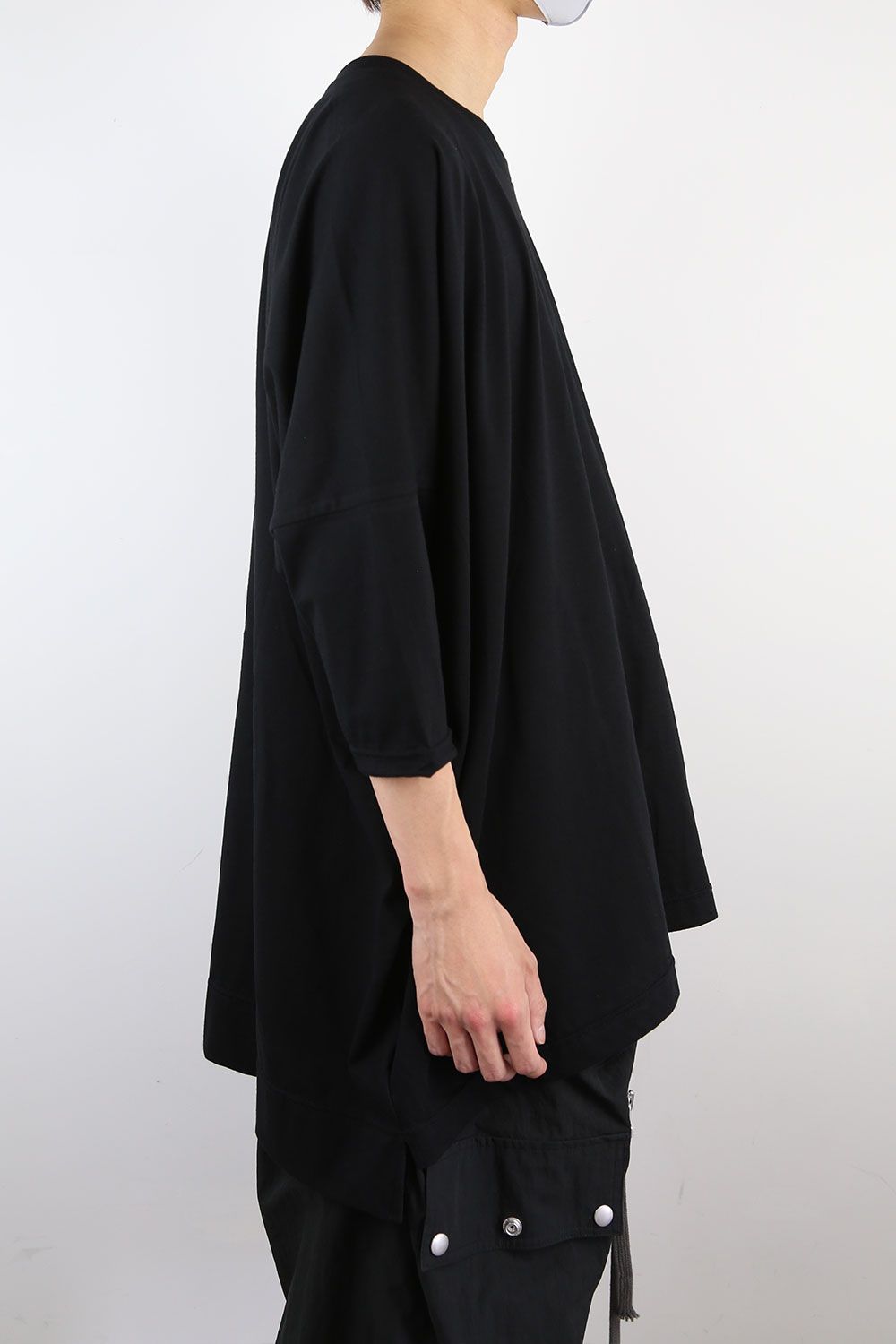 オーバーサイズドルマンTシャツ / OVER SIZED DOLMAN TEE / ブラック