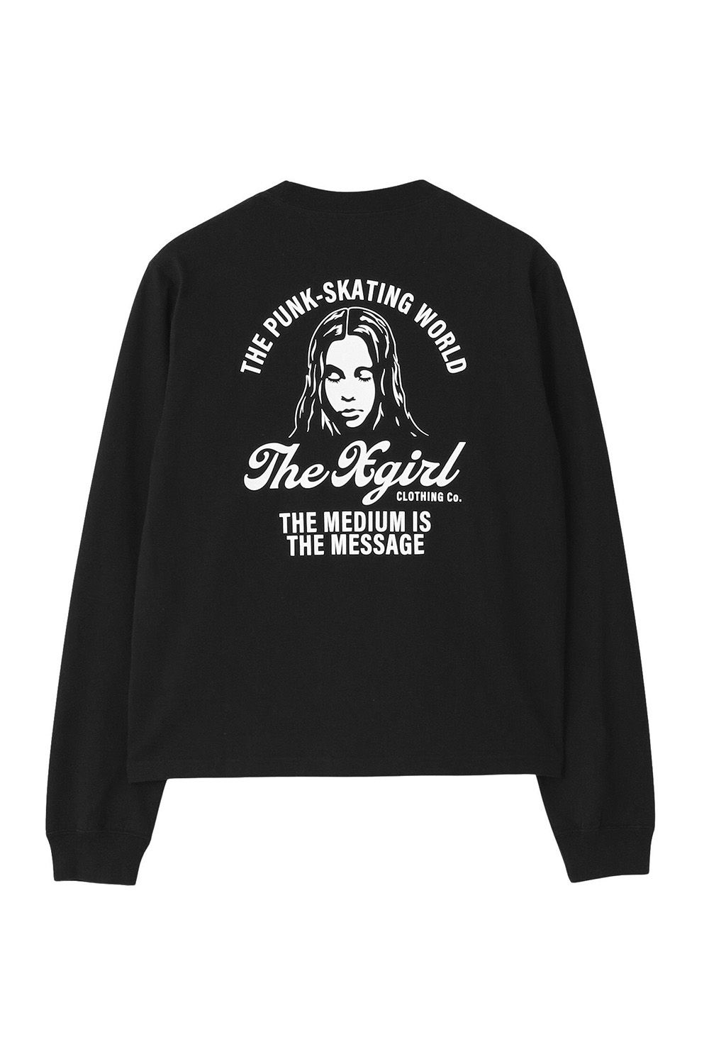 ARCH LOGO AND FACE L/S TEE / ブラック