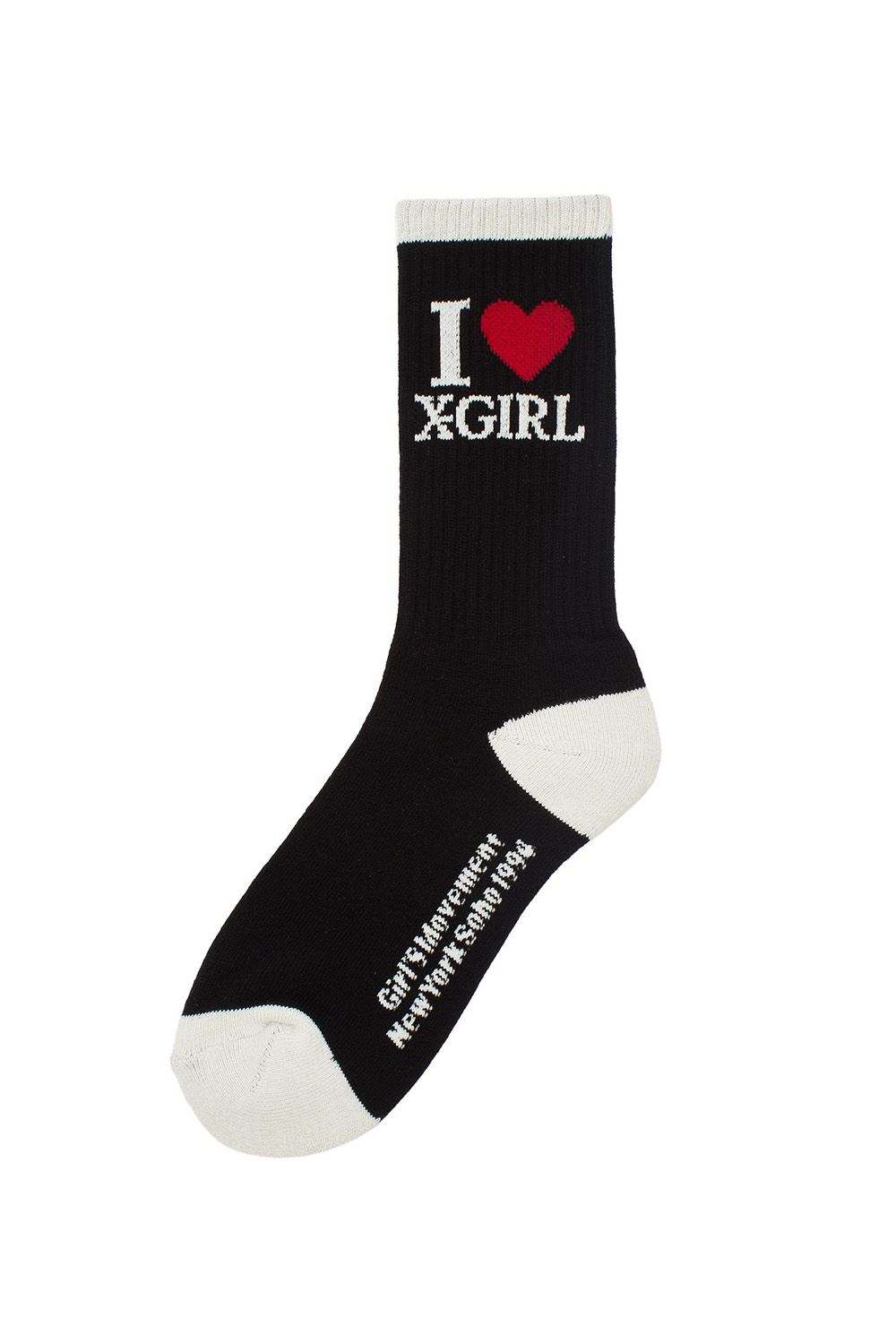 I LOVE X-GIRL RIBBED SOCKS