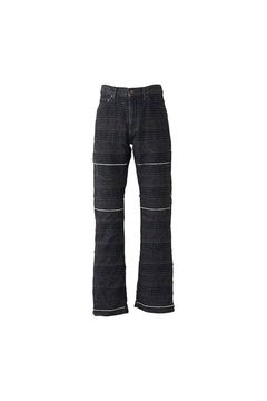 スクラッチフレアデニムパンツ / ブラック