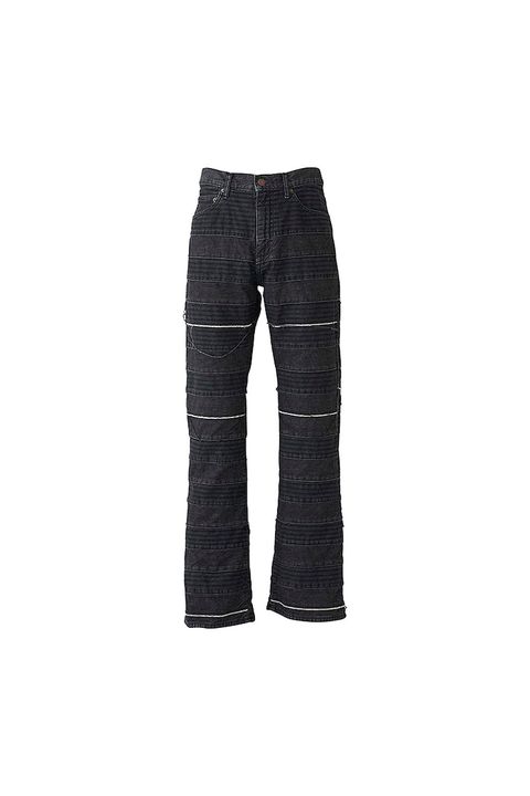 スクラッチフレアデニムパンツ / ブラック