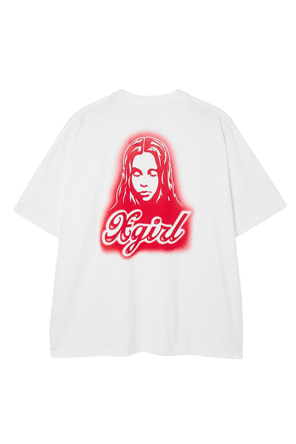 SPRAY FACE S/S BIG TEE DRESS / ホワイト