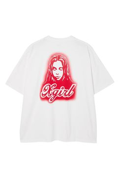 SPRAY FACE S/S BIG TEE DRESS / ホワイト