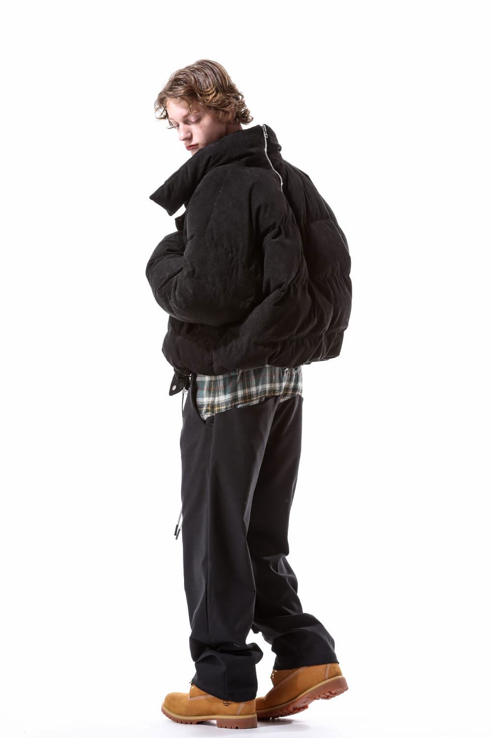 Corduroy High Neck Down Jacket