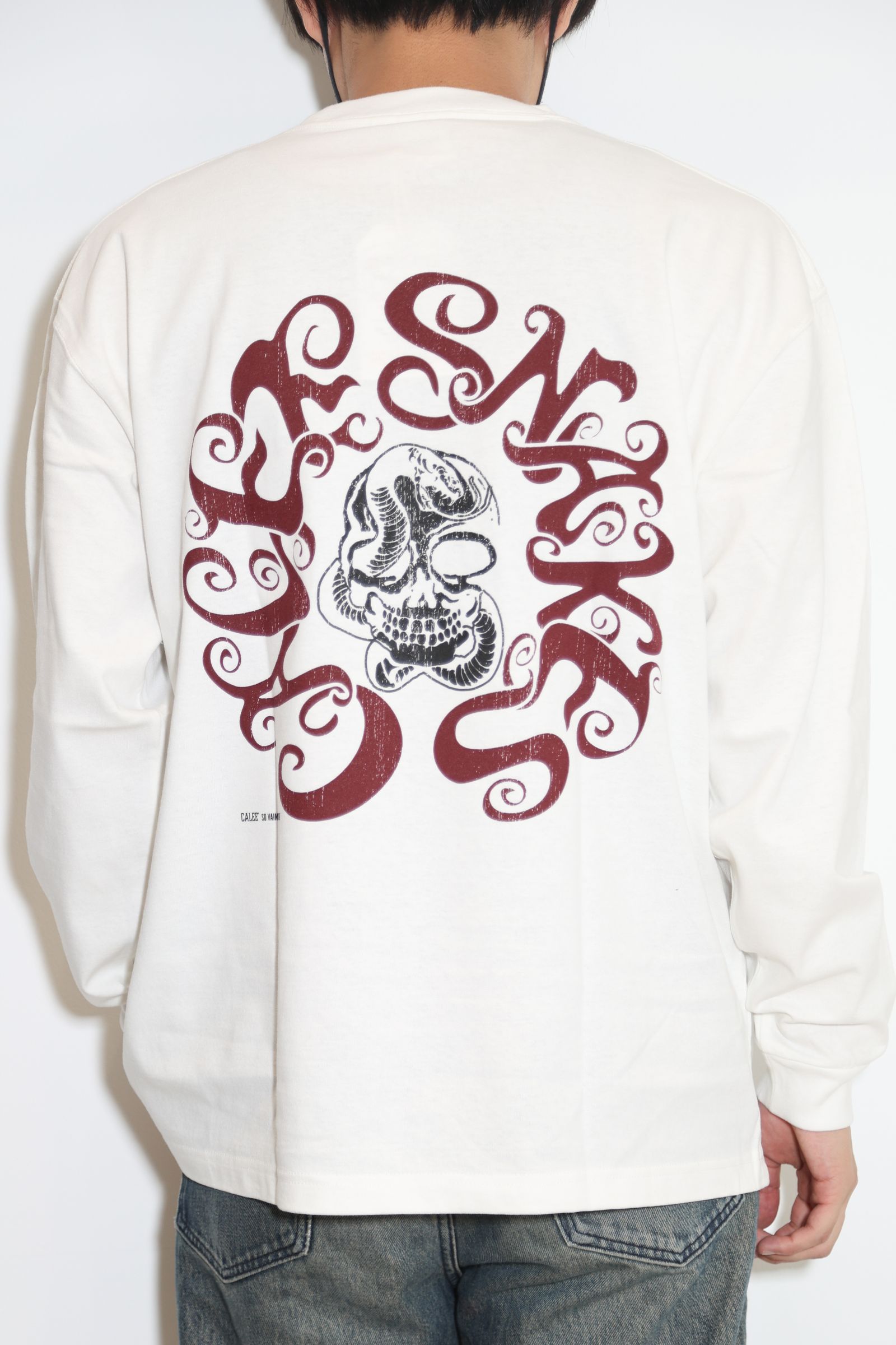 VINTAGE TYPE CALEE SNAKES L/ S TEE / ホワイト