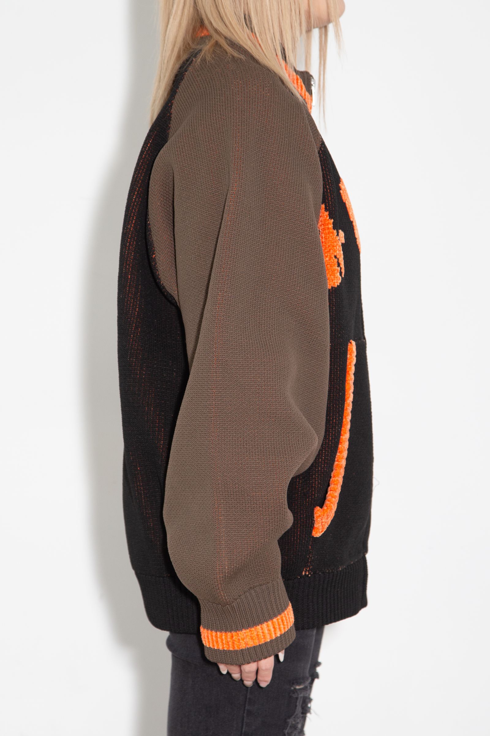 [ラスト1点 サイズM] STADIUM KNIT JACKET / ブラウン