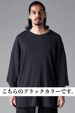 LAYERED CREW NECK TOP / ブラック