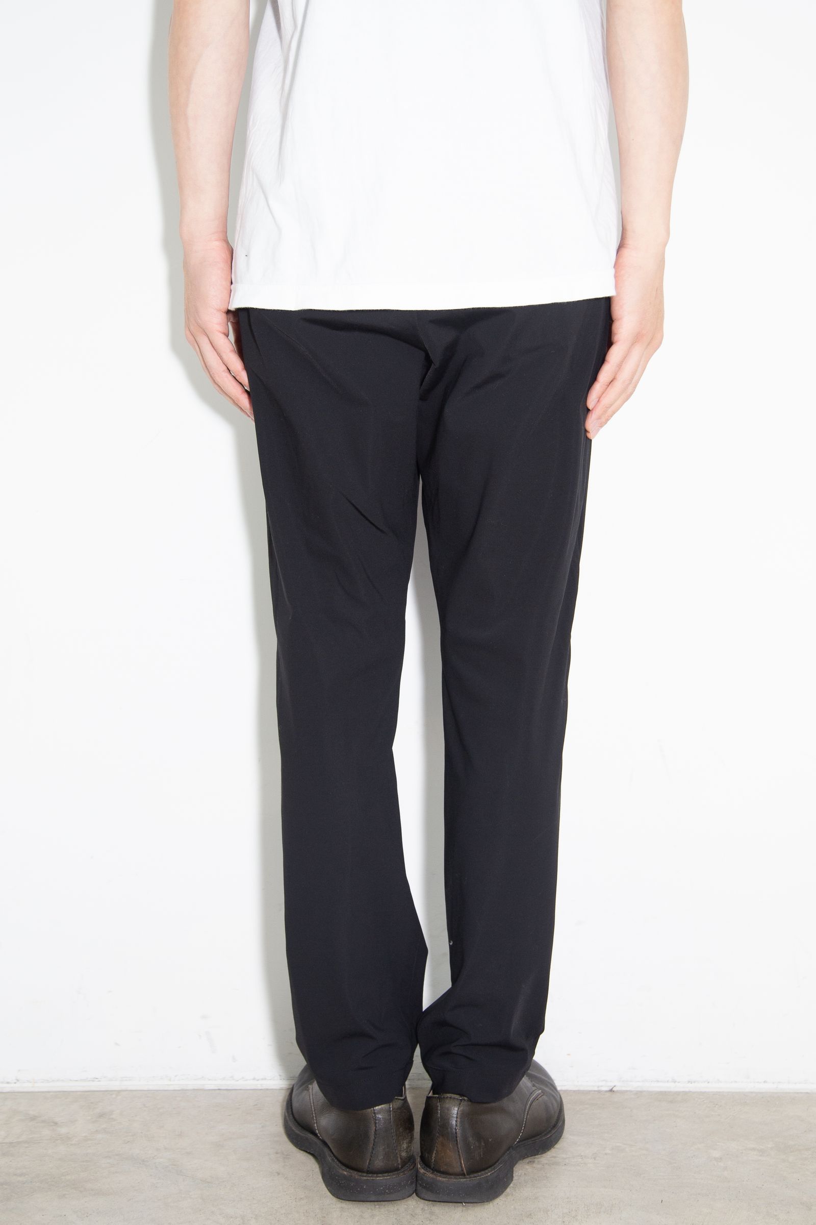 NY/CO STRECH JERSEY REGULAR FIT EASY TROUSERS / ブラック