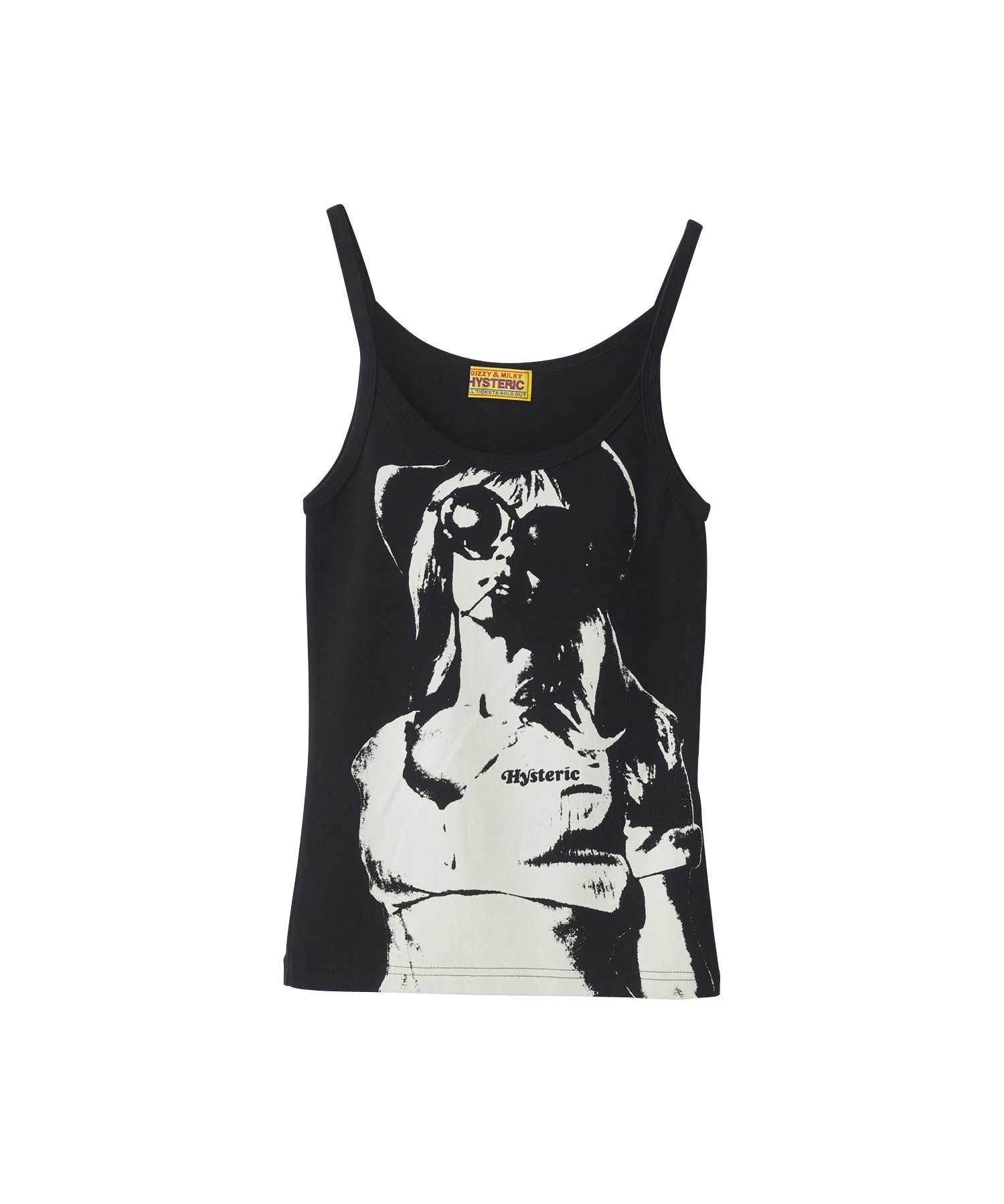 HYSTERIC GLAMOUR - SMOKE ON THE WATER キャミソール / ブラック | Tempt HYSTERIC GLAMOUR - SMOKE ON THE WATER キャミソール / ブラック | Tempt