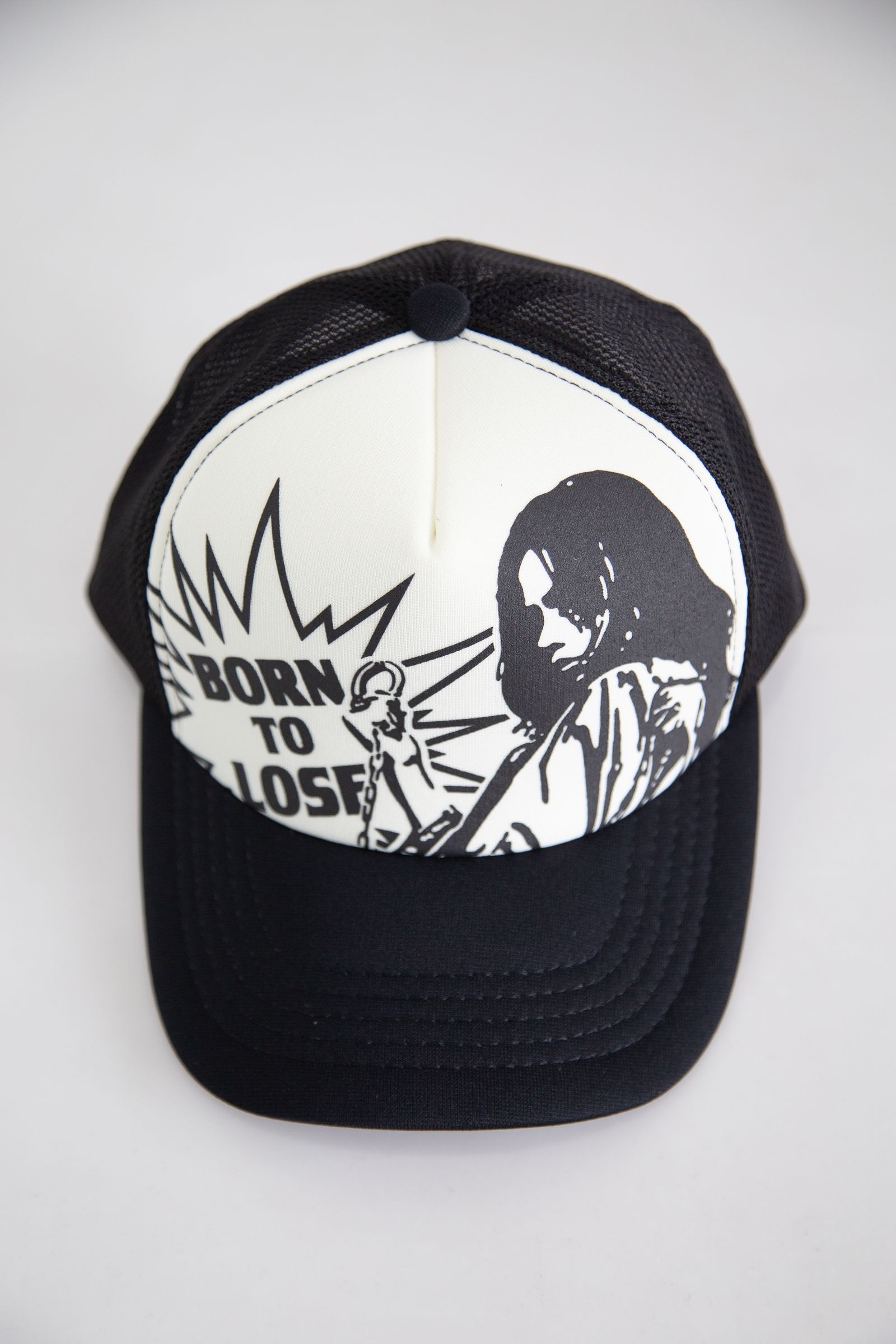 最新発見 HYSTERIC GLAMOUR ブラック / メッシュキャップ LOSE TO BORN - 帽子