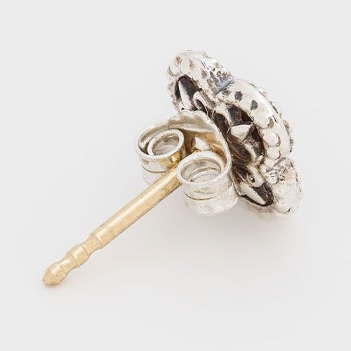 Cross Flower Stud Earrings （Diamond）/ GA016