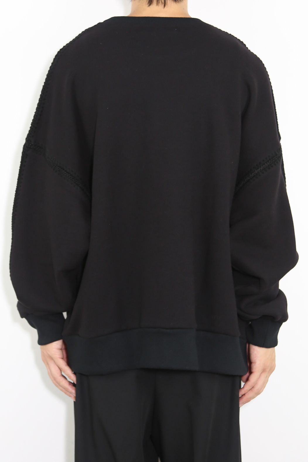 SHELL STITCH SWEAT / ブラック