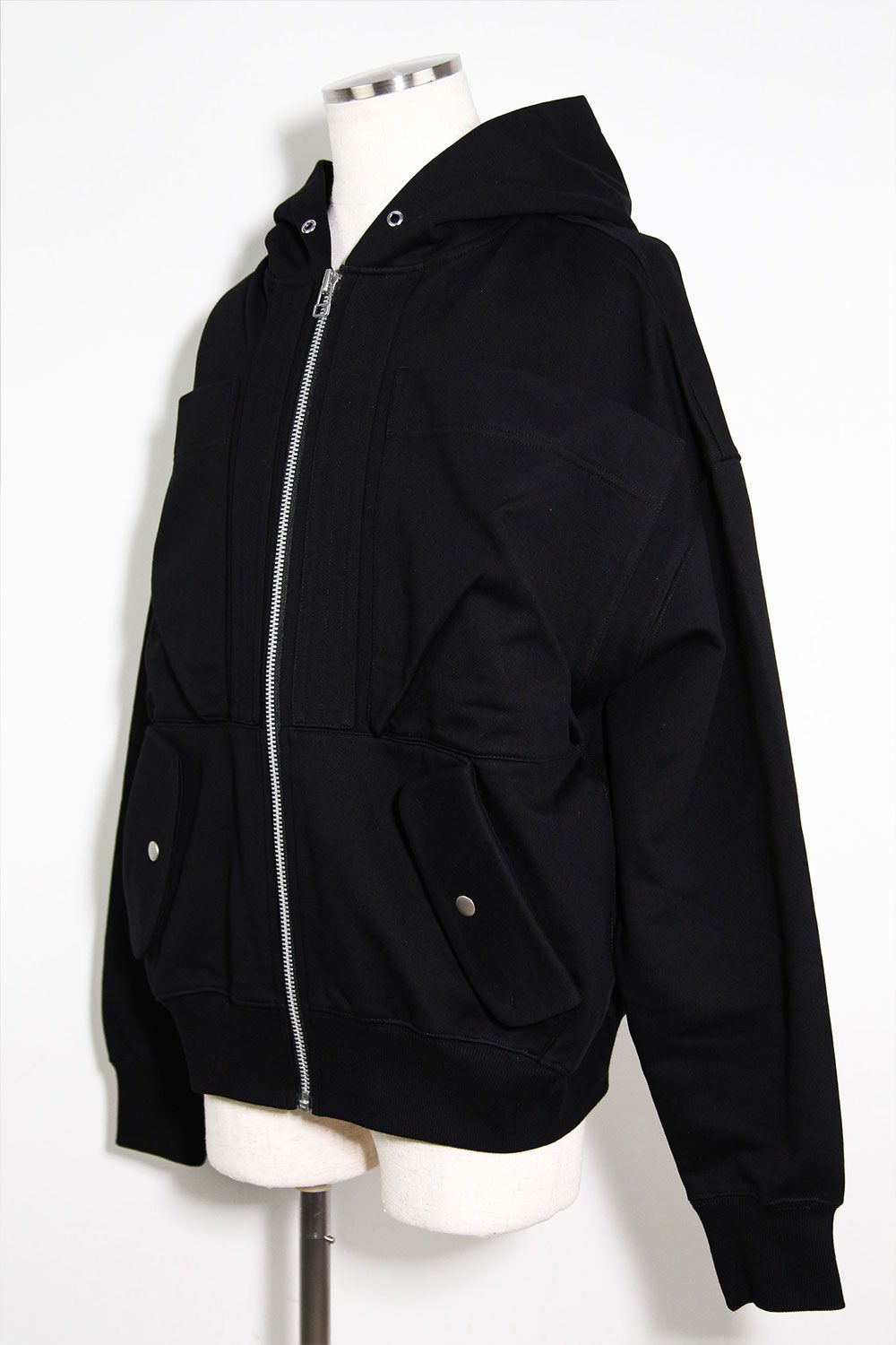 ジップフーディー / Zipp Hoodie / ブラック / ag-10044