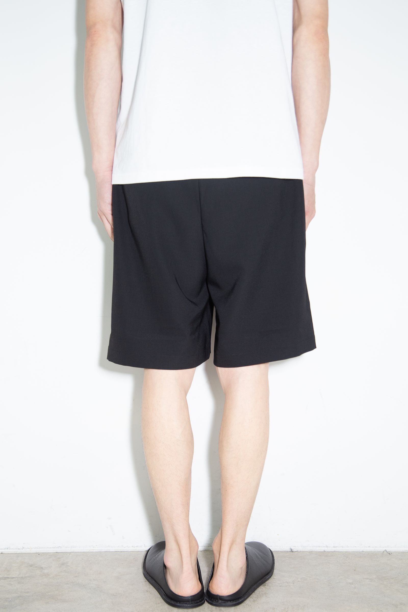 PE CONPACT TWILL BELTED SHORTS / ブラック