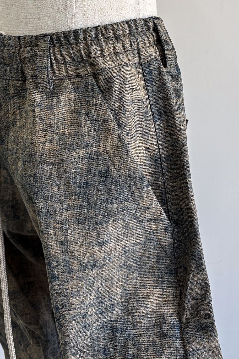 [ラスト1点 サイズ2] BLENDED SHADES DENIM TUCK BOOTS CUT PT / スチールブルー